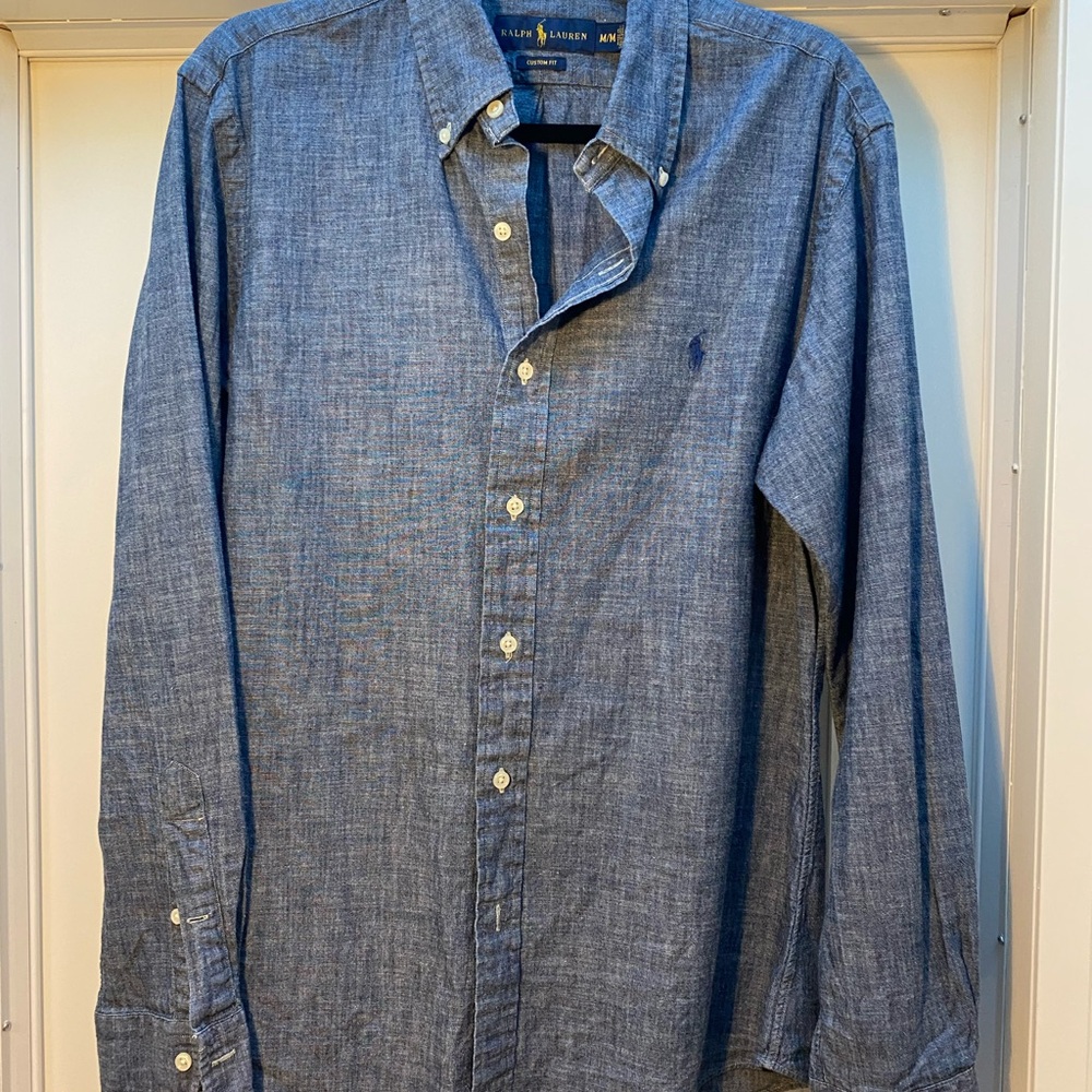 Ralph Lauren Men's Chambray Blue Casual Shirt
